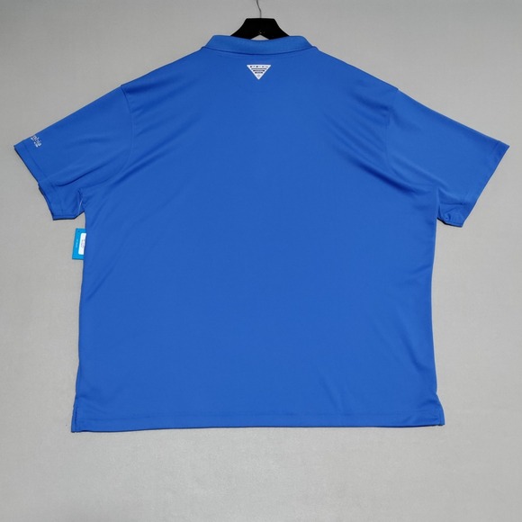 Columbia PFG Men's Terminal‎ Tackle Texas Flag Polo Shirt Size XXL 2XL Blue NWT - Picture 5 of 16
